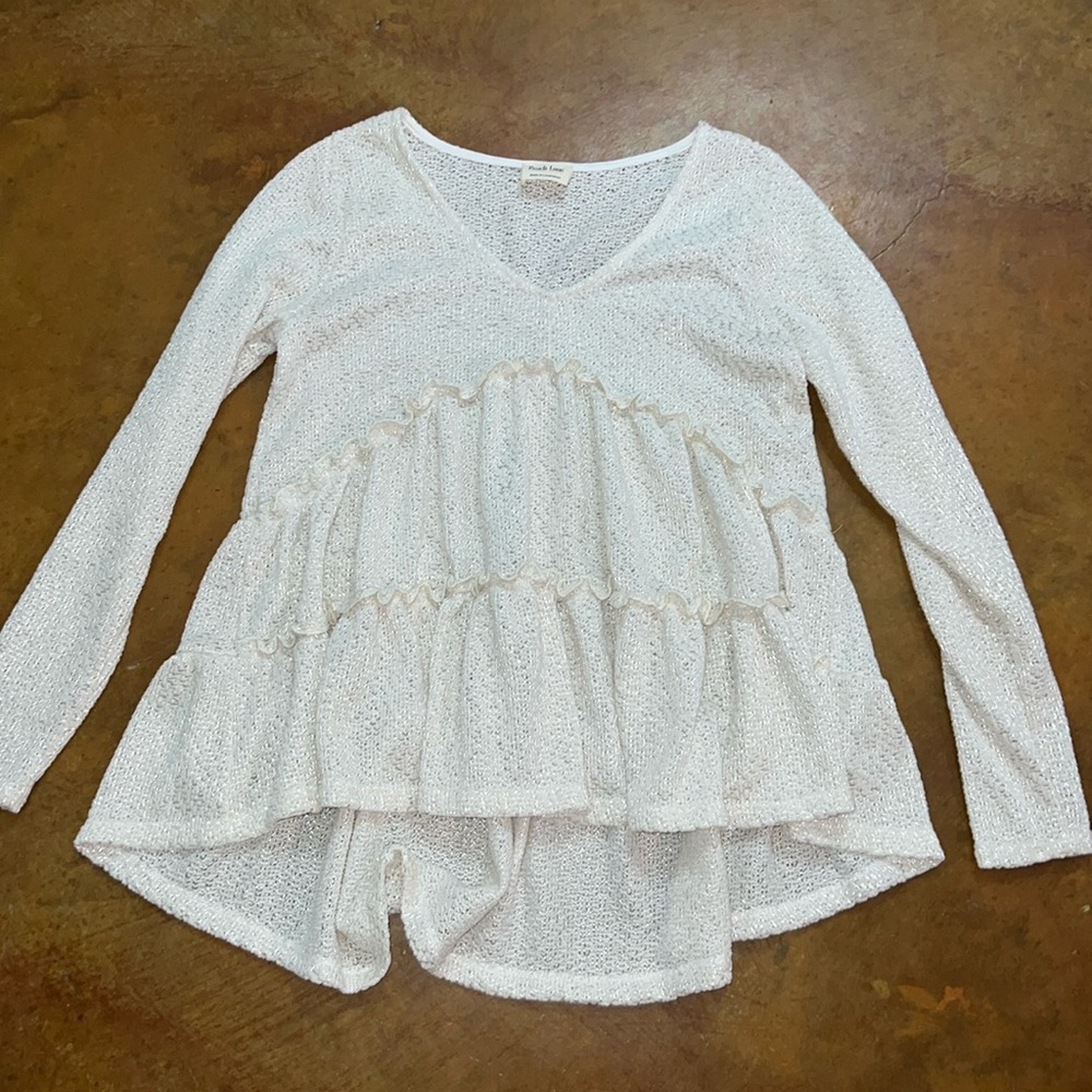 Peach Love Long Sleeve Top